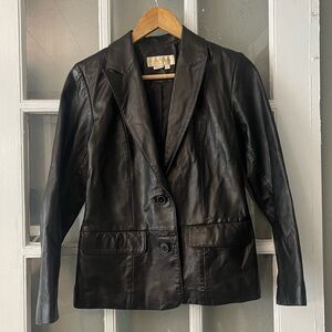 Margaret Godfrey Black Leather‎ Jacket
